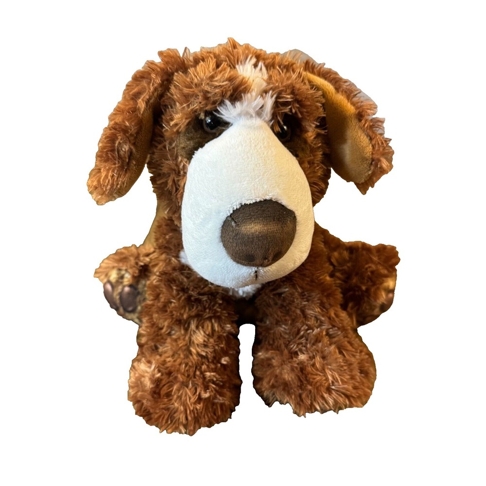 Aurora Olaf Saint Bernard Dog Puppy Plush Stuffed Animal Realistic Brown 9 Inch